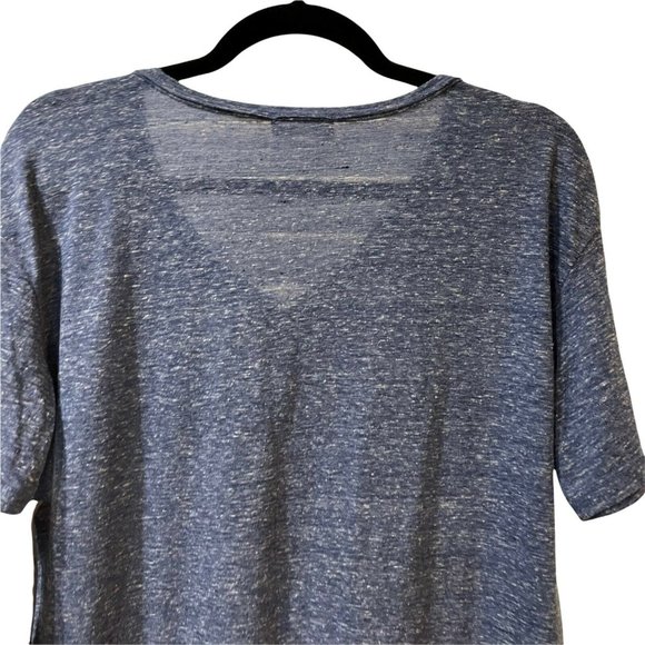 Chicago Bears 47 Brand Women's S Blue Space Dye V-Neck Oversized SS T-Shirt New - Picture 9 of 10